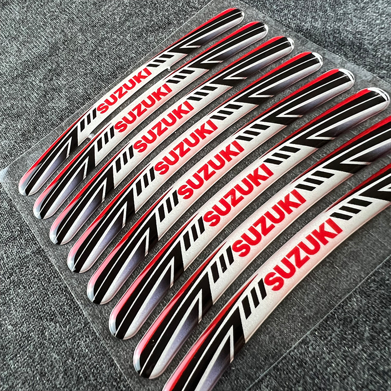 3D Reflective Motorcycle Car Wheels Hub Sticker for Suzuki