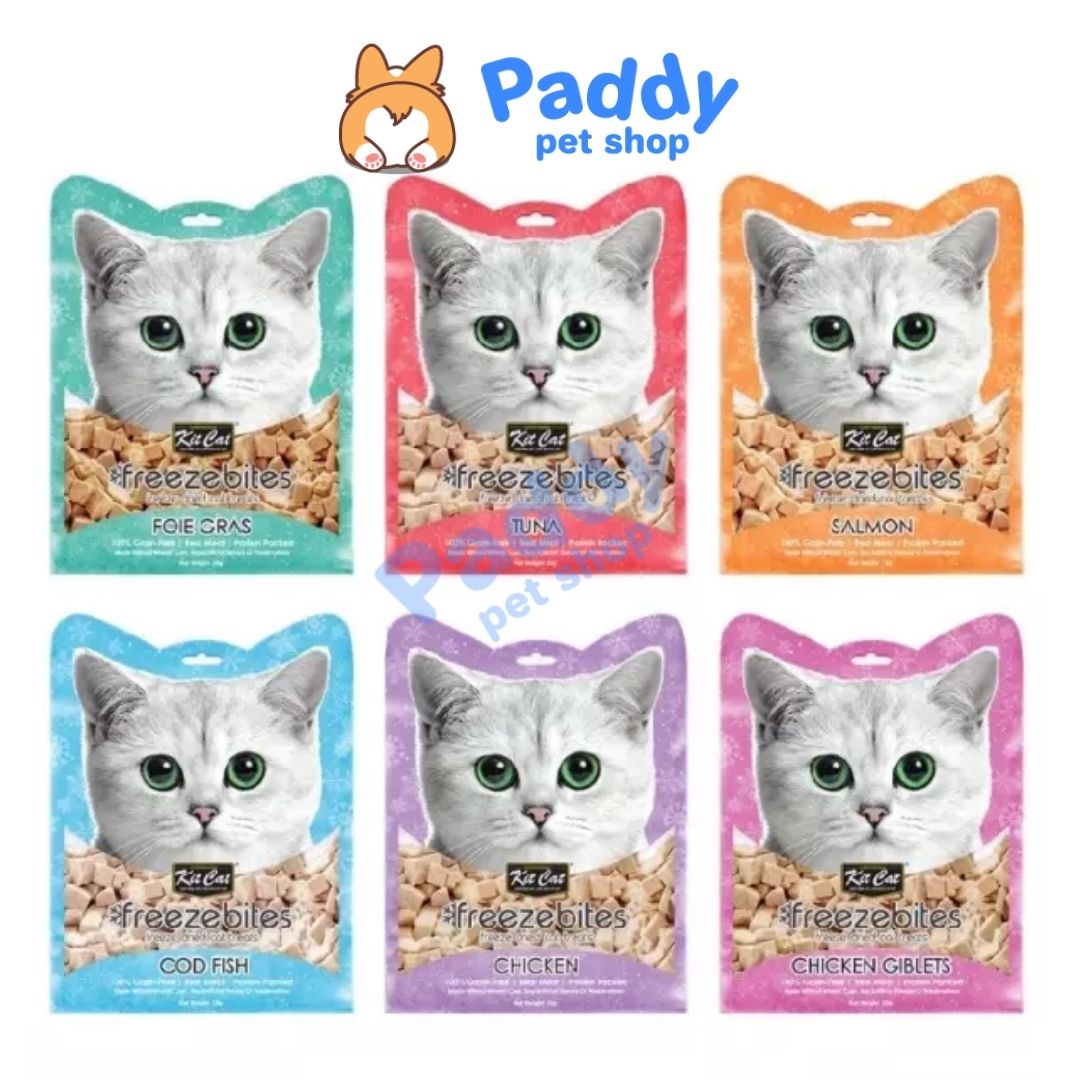 Thịt Tươi Sấy Khô Kit Cat Freeze Bites Snack Cho Mèo 15g