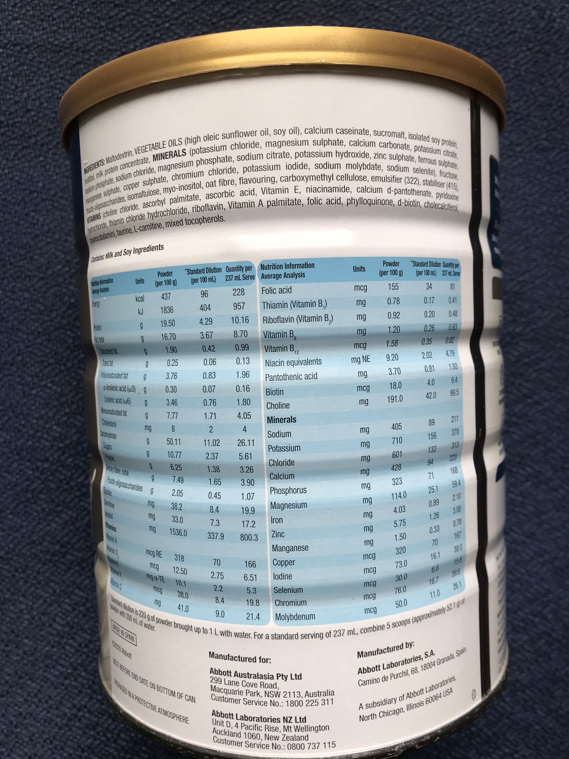 Sữa Glucerna 850g hương Vani