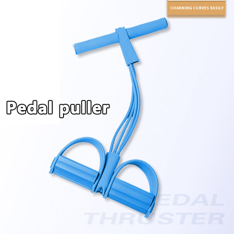 Stirrup Puller Elevation High Elastic TPE Sit-Up Aids Fitness Yoga Four Tubes Stirrups Tension Rope. 