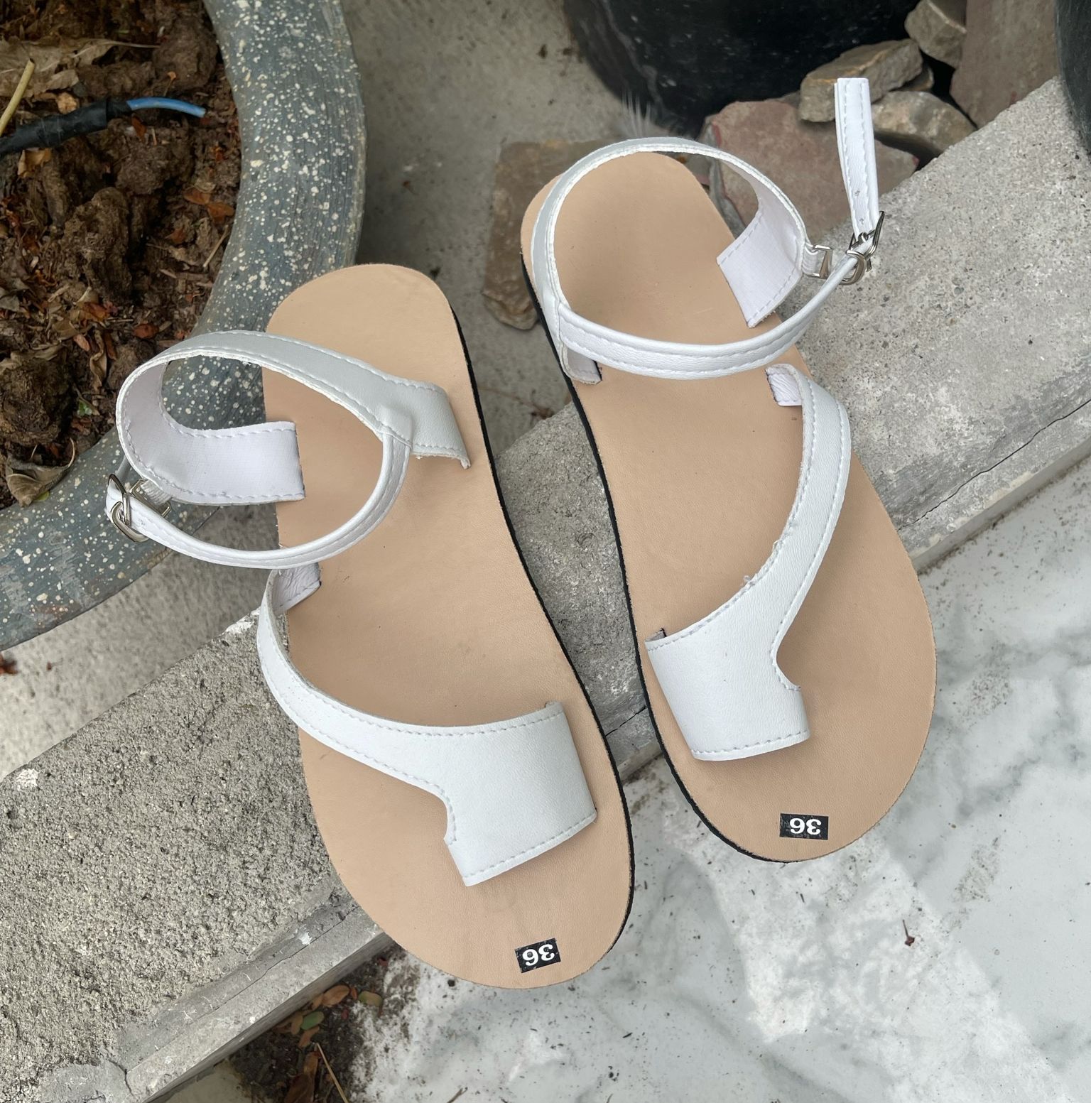 [FREESHIP + HOÀN TIỀN 50K] xăng đan nữ đế kem quai trắng