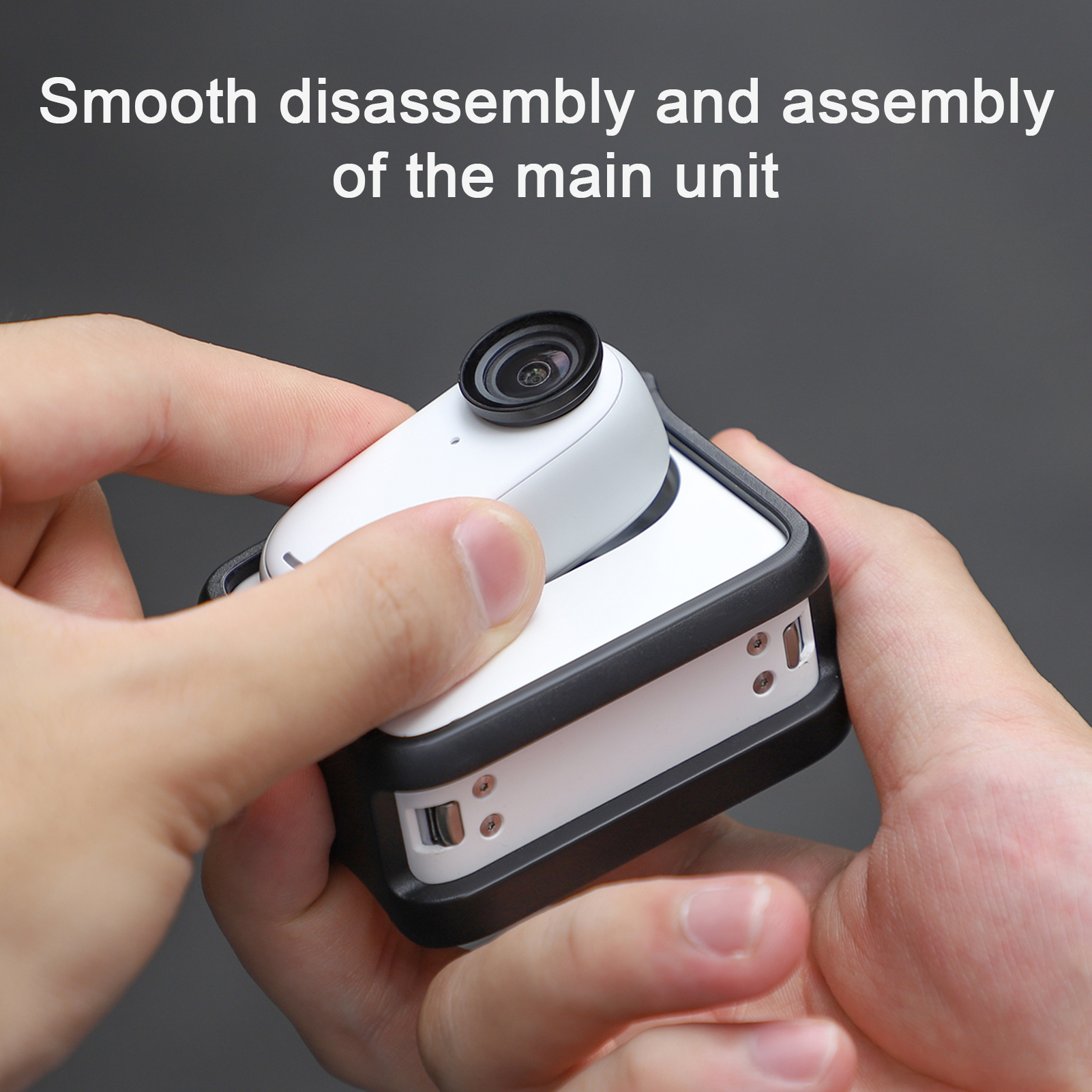 Valeriee Protective Frame for Camera Anti-drop Camera Frame Insta360 Go 3 Camera Protective Cage Durable Black Plastic Frame for Collision Protection and Mounting Essential Camera Accessory