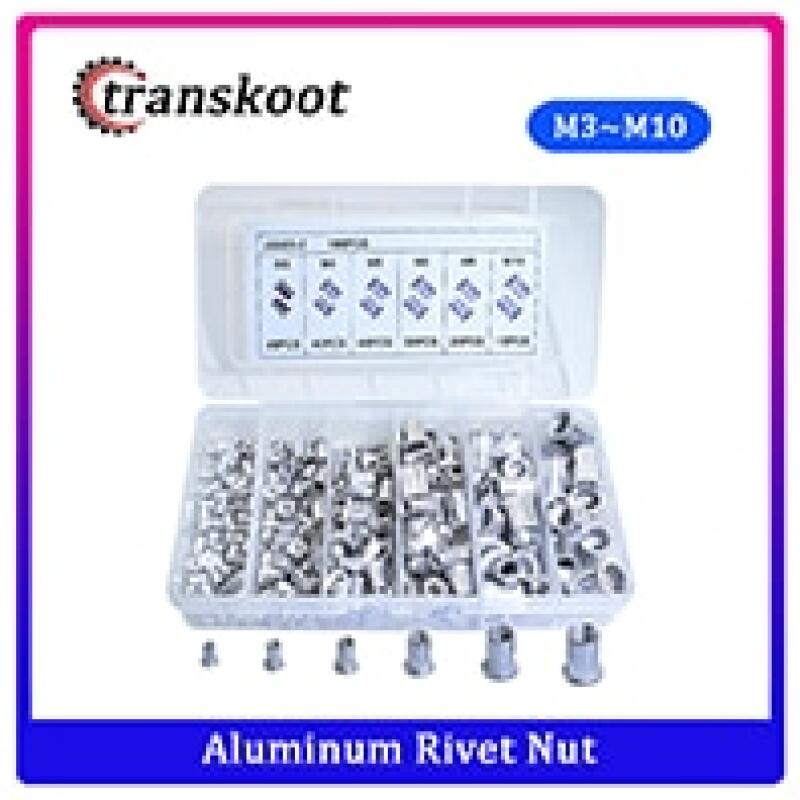 10 chiếc đai ốc đinh tán kẽm trắng Hợp kim Rivnut Đầu phẳng Đinh tán chèn đai ốc nắp đinh tán M3 M4 M5 M6 M8 M10 M12
