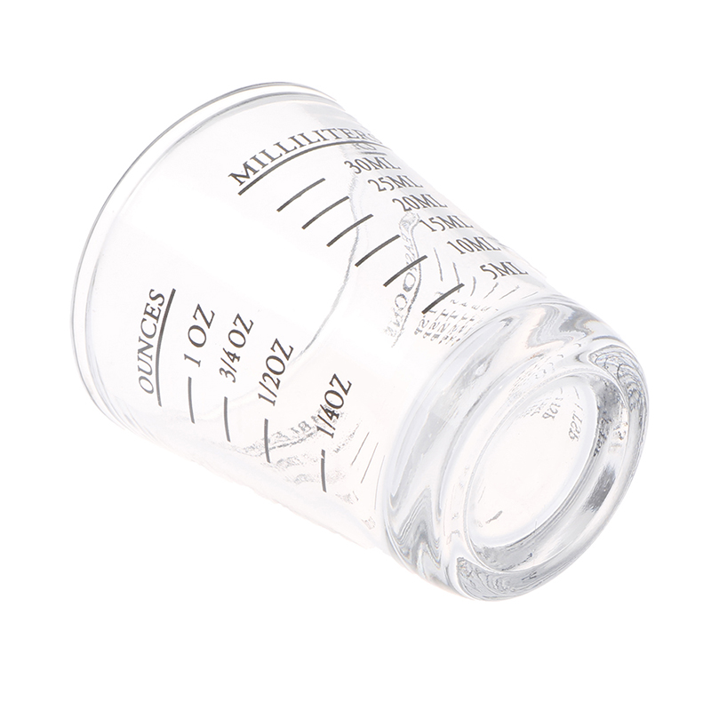 1Pc 30 ML Glass Measuring Cup With Scale Shot Glass Liquid Glass Ounce Cup. 