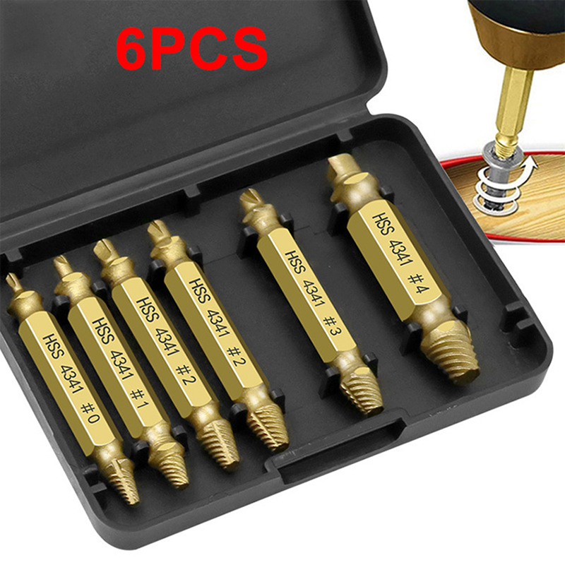 Usefull tool store bộ 6 mũi khoan vặn vít bị hư hỏng dụng cụ tháo bu lông vít bị hỏng