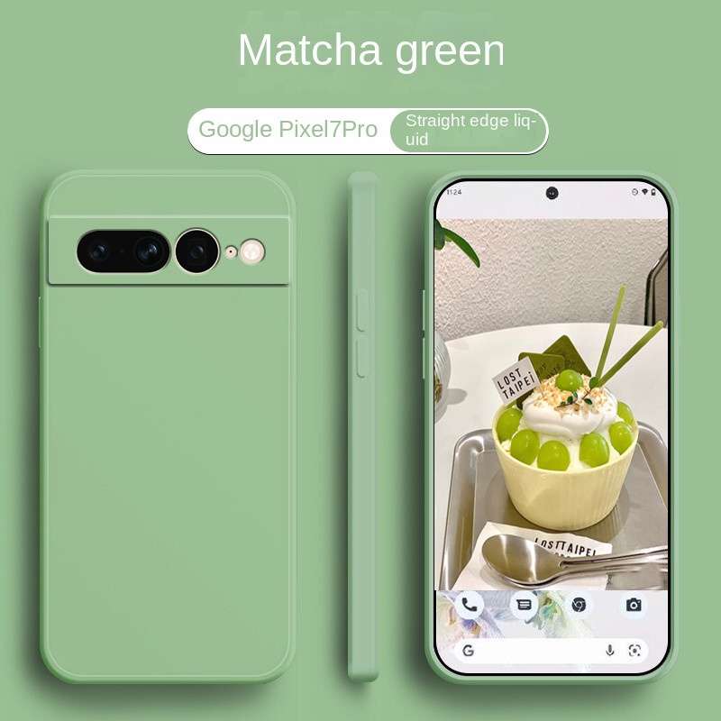 For Google Pixel 7 Pro Square Liquid Silicone Phone Case For Google Pixel 7a 7Pro Pixel7 5G Couple Back Cover Soft Shockproof Camera Protection Case Casing