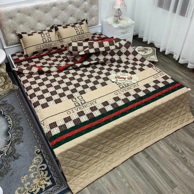Bộ chăn drap 5 món  cotton poly  (ĐỦ KÍCH THƯỚC) - CÓ QUÀ TẶNG