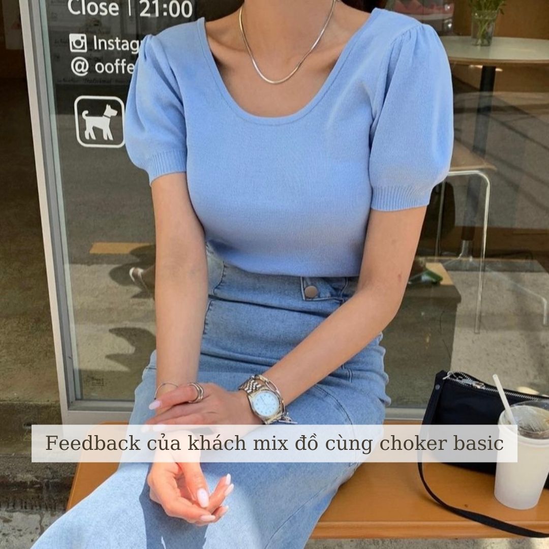 [KHÔNG ĐEN GỈ] Vòng cổ choker basic cao cấp không đen gỉ Decoco