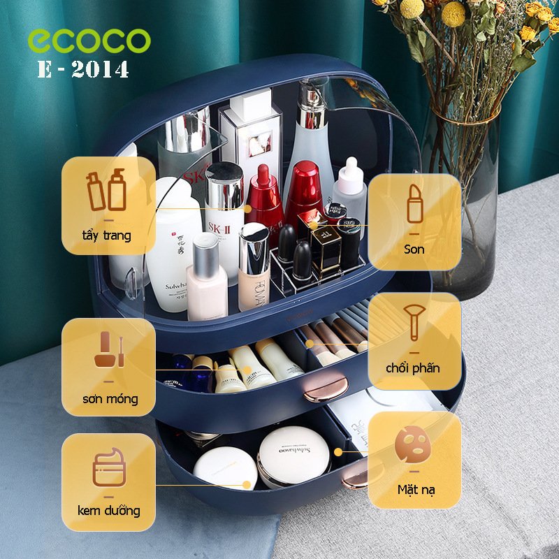 Tủ đựng mỹ phẩm có nắp ecoco cao cấp E2013