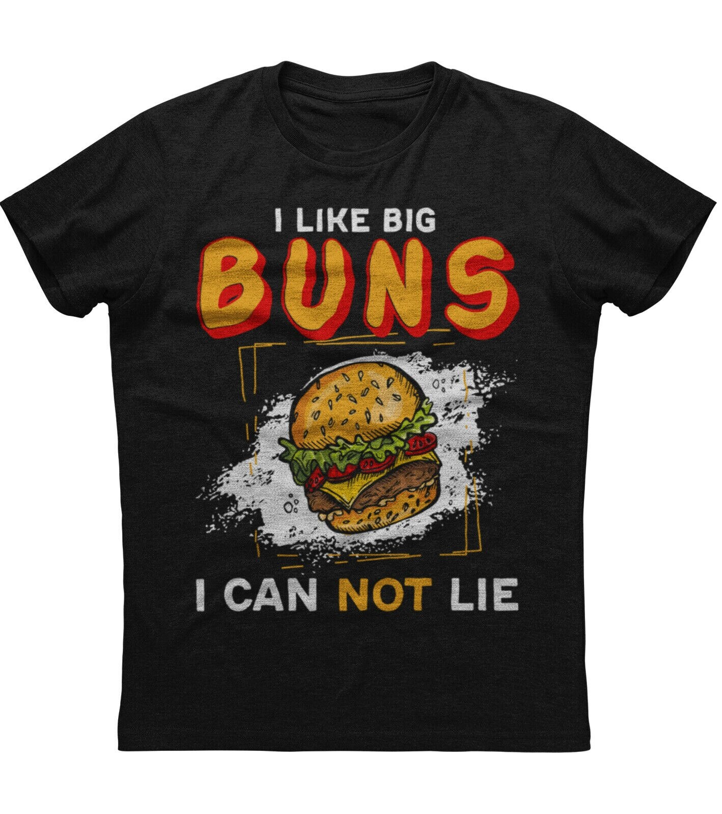 I like big buns i can not lie funny hamburger tshirt mens tshirt size s3xl