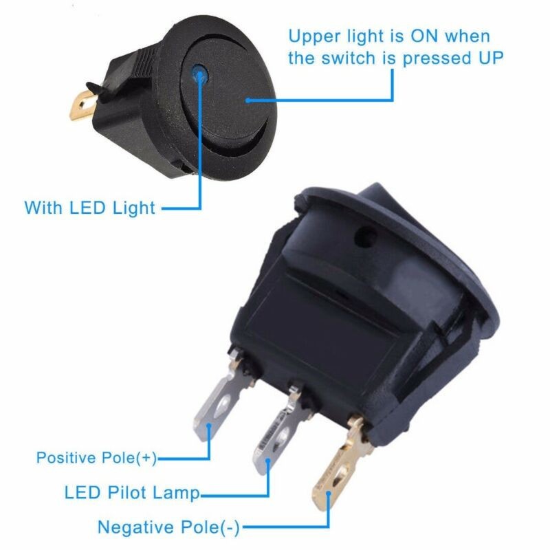 1pc LED Switch 20A Accessories Boat Car DC 12V Dash ON/OFF Rocker Switch 【Free Shipping】