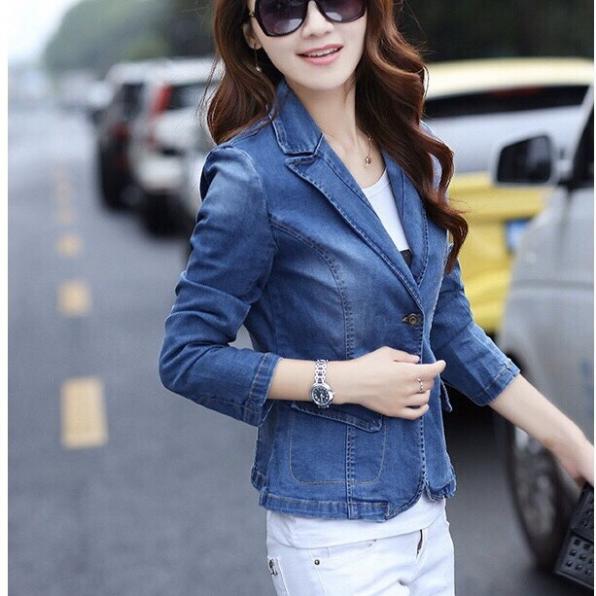 [HCM]ÁO KHOÁC JEAN CỔ VEST CÁCH ĐIỆU