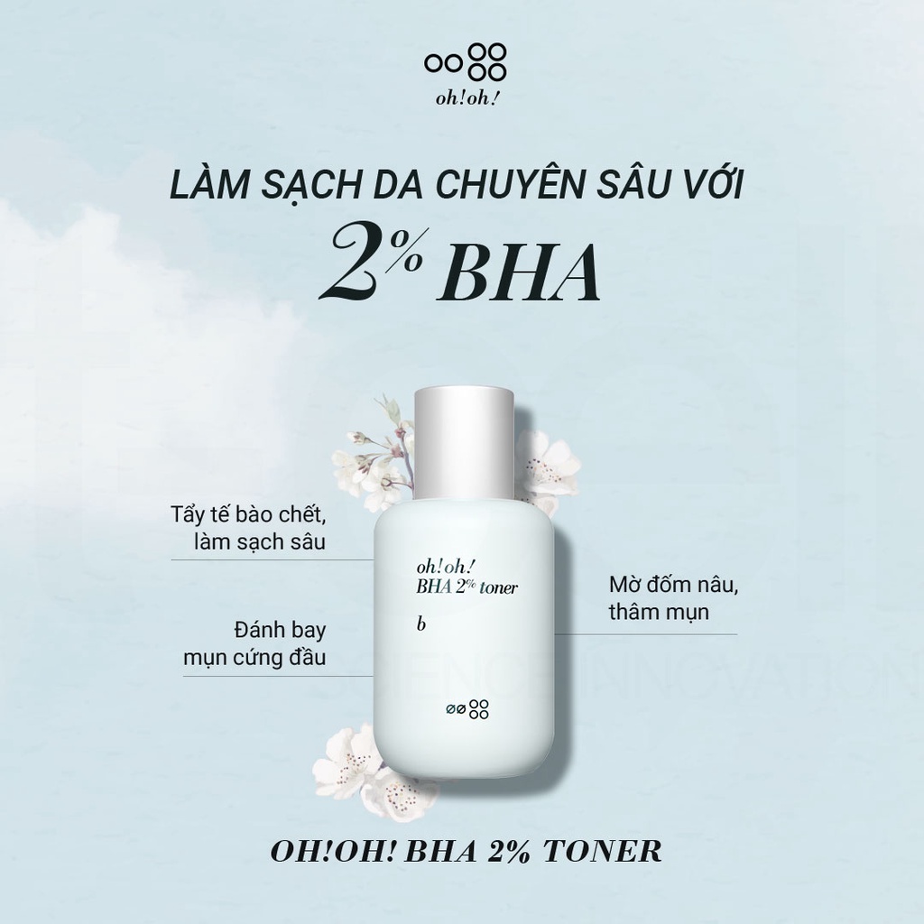 [AUTH] Nước Cân Bằng pH Làm Sạch Da Oh!Oh! BHA 2% Toner 75 ml