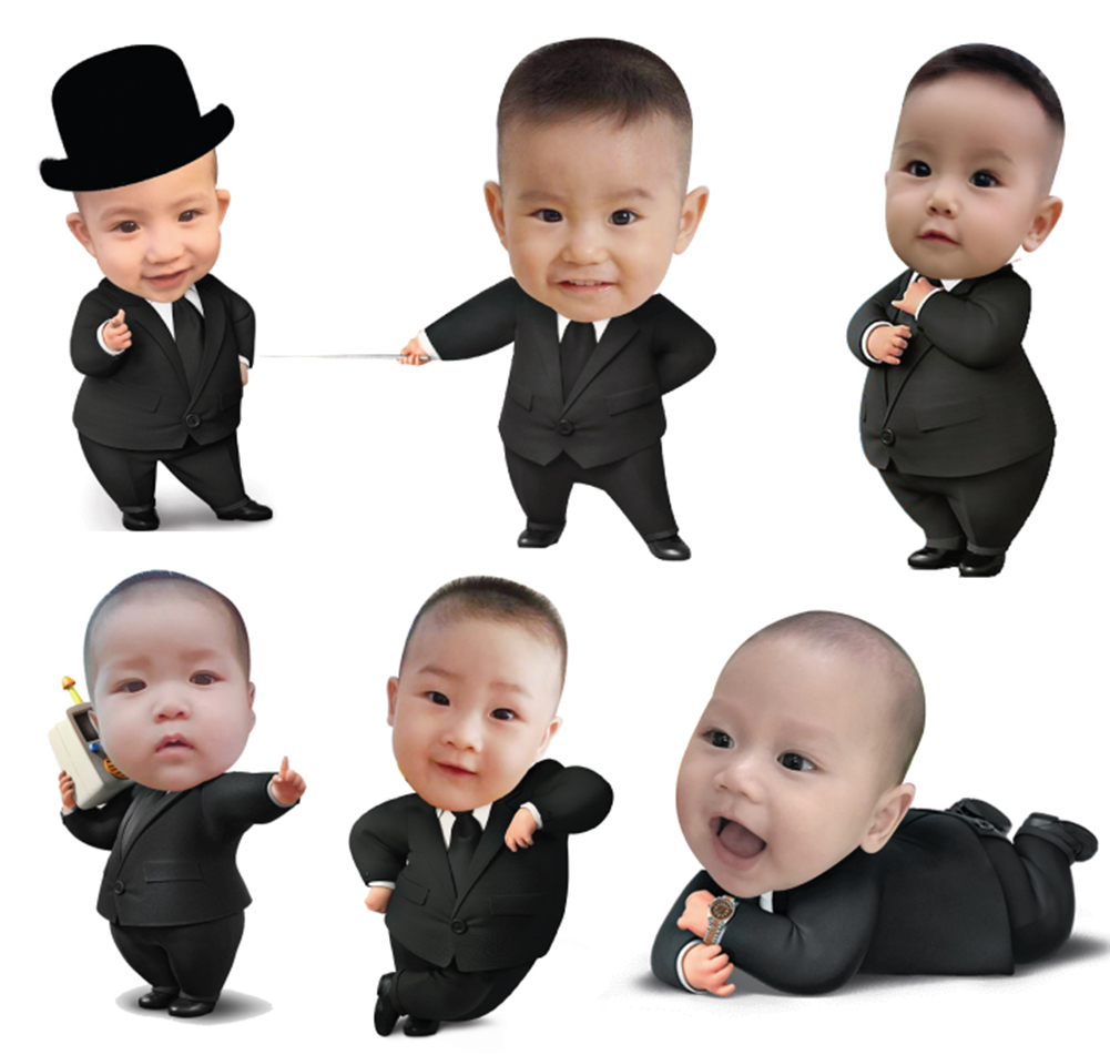 In hình chibi sinh nhật cho bé trai