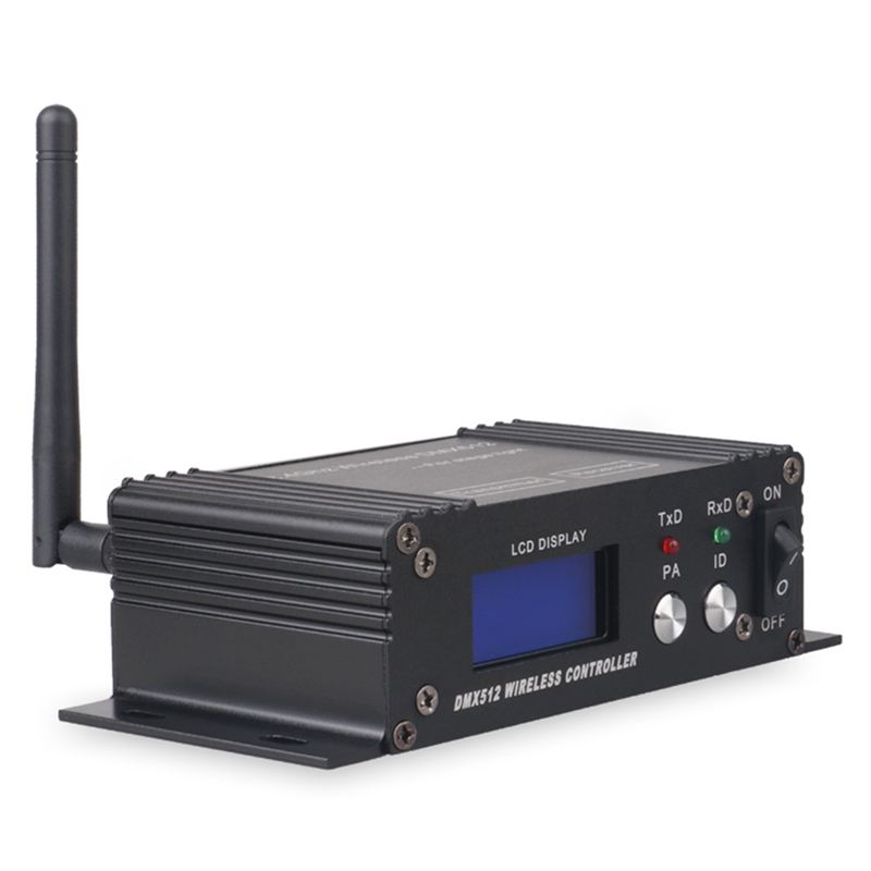 DMX 512 Wireless Controller Receiver Transmitter LCD Display Power Adjustable for Disco DJ Party Stage Bar Light