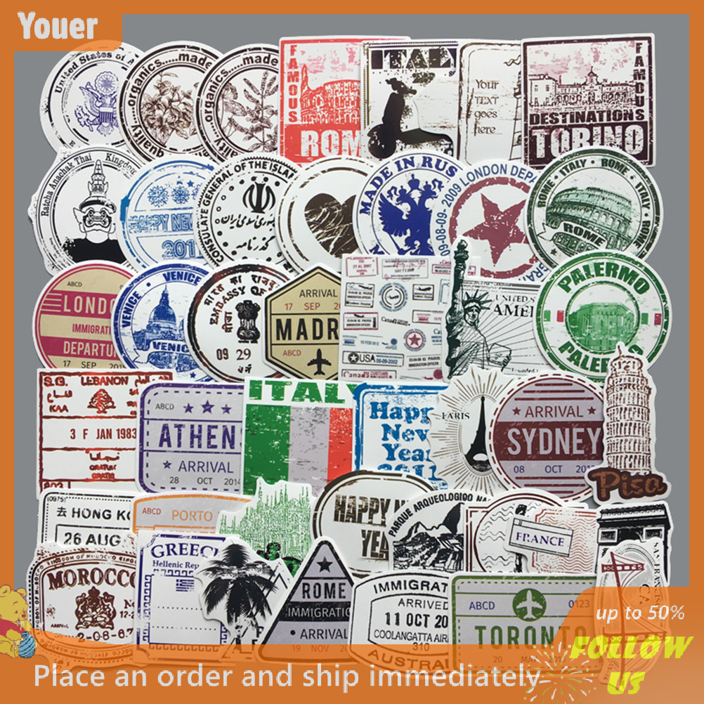 Galaa 60pcs/lot Retro traveling boarding pass air tickets creative suitcase stickers