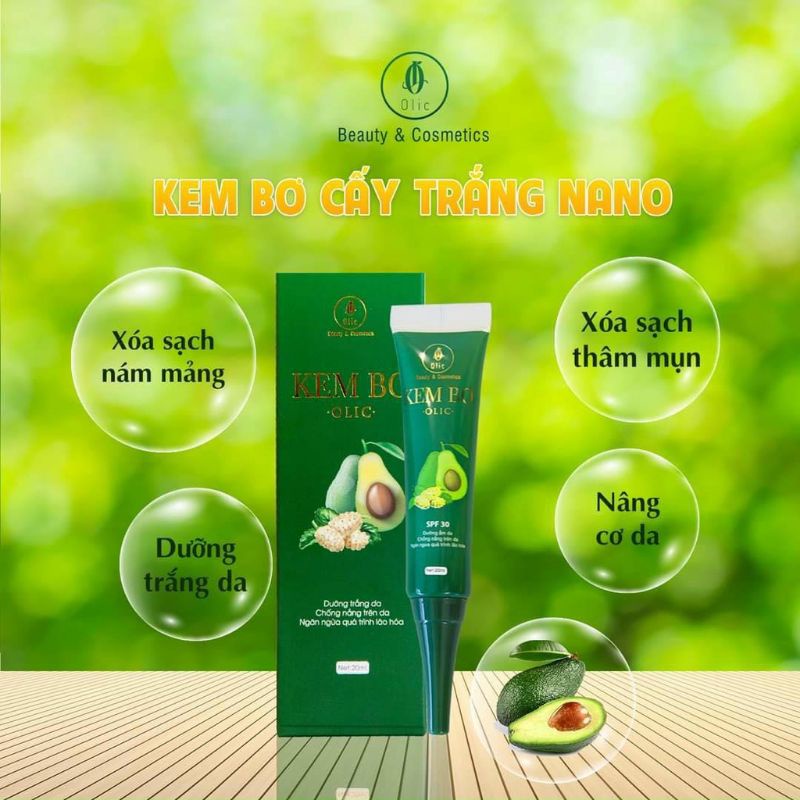 Kem bơ Olic dưỡng da và cấy trắng nano - 20ml
