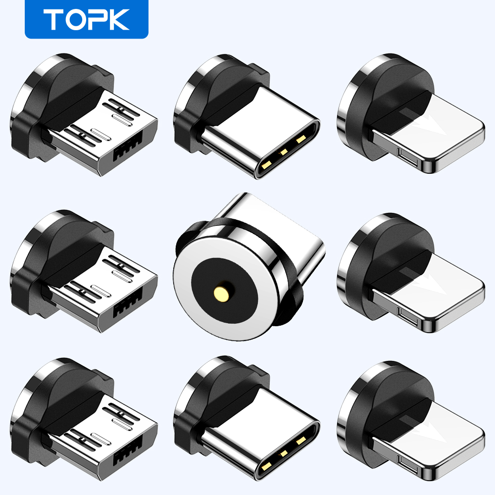 TOPK%205-Pack%20Magnetic%20Plug%20Connector%20Universal%20Round%20Magnetic%20Cable%20Type%20C%20Micro%20USB%20Magnet%20Replacement%20Parts%20for%20Mobile%20Phones%20-%20Image%207