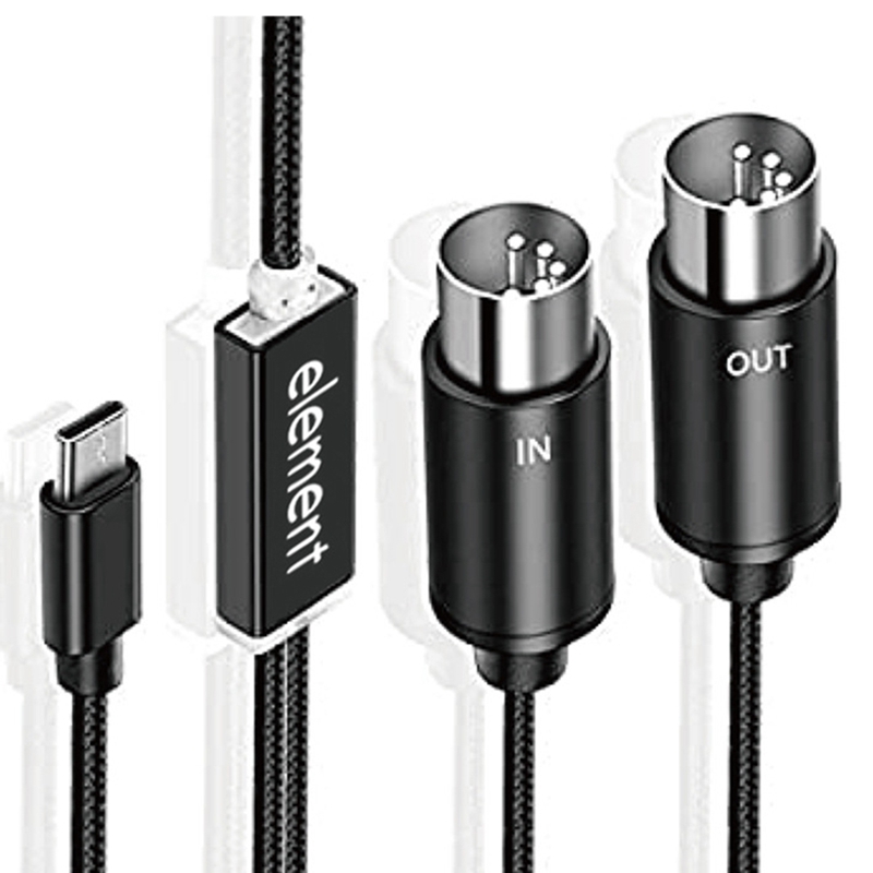 Midi to usb c type c cable usb midi converter with indicator light for electronic organ computer