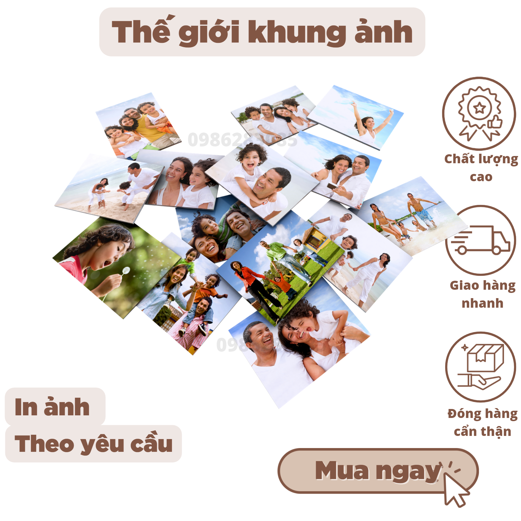 In ảnh các kích thước chất lượng cao, công nghệ ảnh lab bóng đẹp sắc nét, tốc độ in và giao hàng nhanh chóng