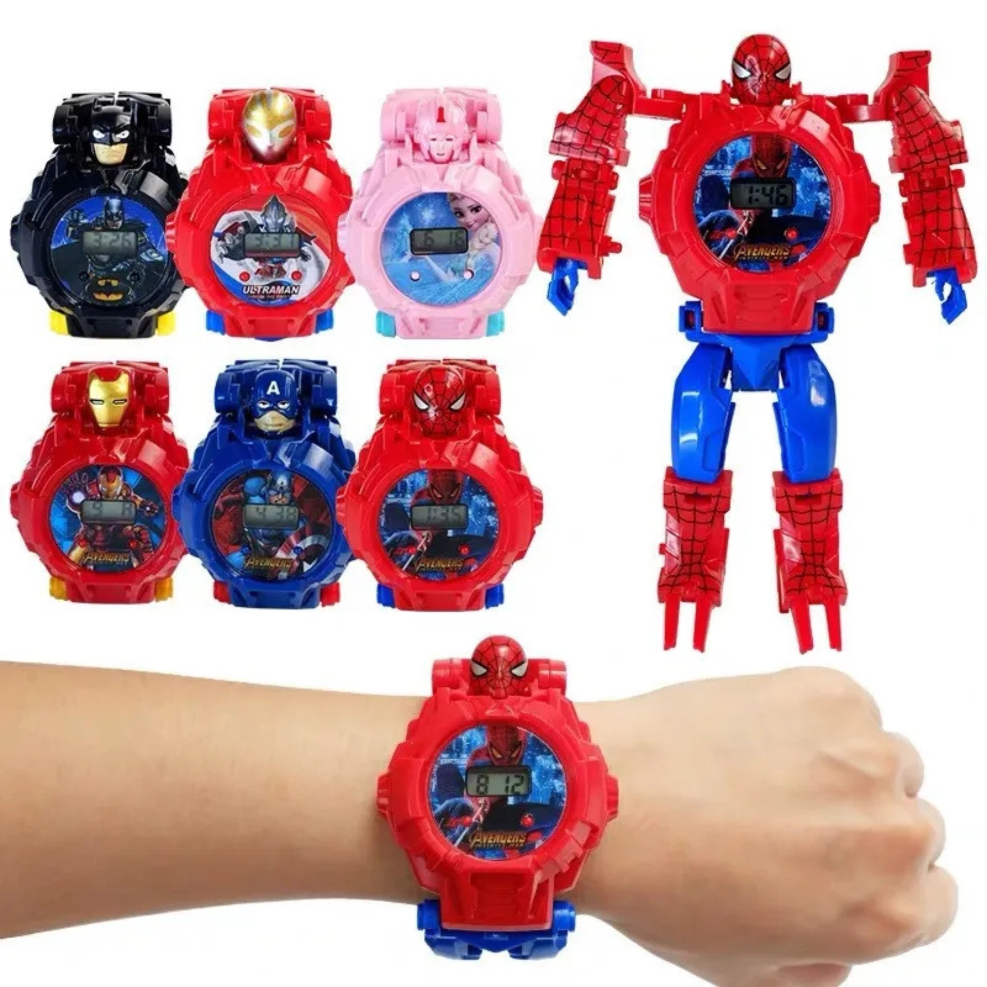 Kids%20Robot%20Watch%20Deformation%20Series%20Hero%20Watch%20Iron%20Man,%20Spiderman,%20Captain%20America,%20Hulk,%20Avenger%20%20-%20Random%20Multi%20Character%20-%20Art%20#%20TLJ%20-%20Robot%20Watch%20-RoboChW90320-0079b%20-%20Image%202