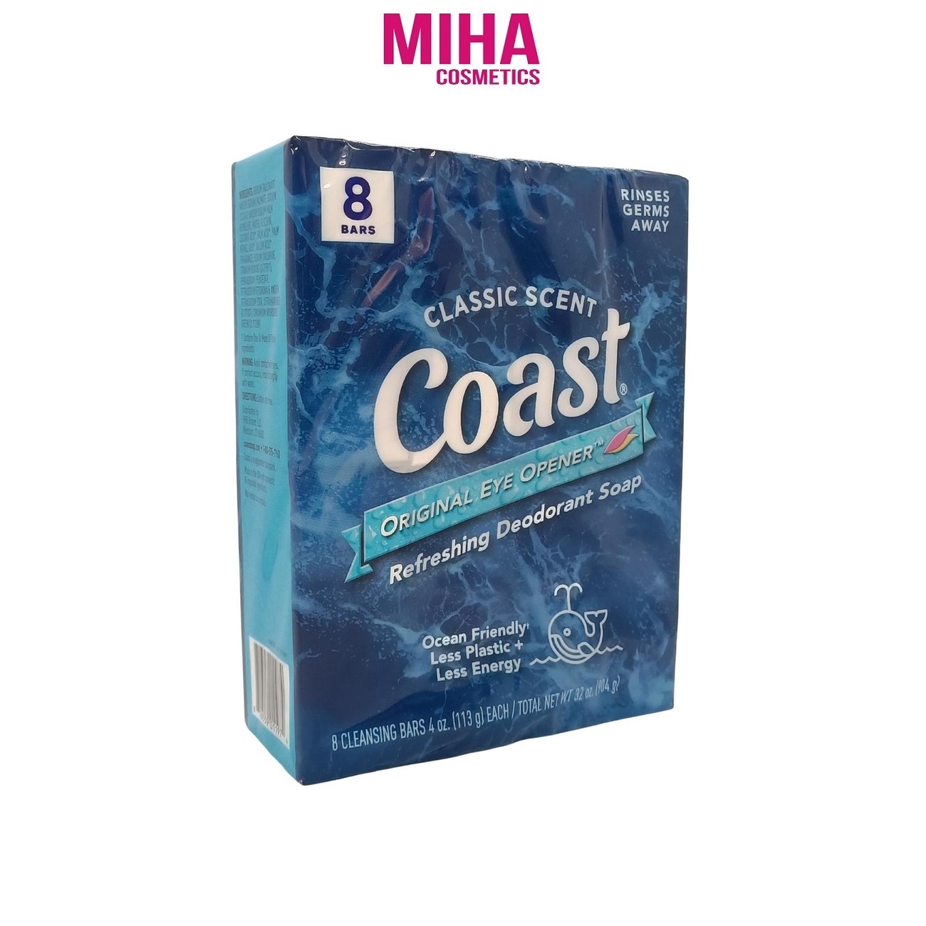 Lốc 8 bánh xà bông coast 113g usa