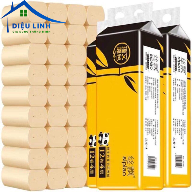 Giấy vệ sinh gấu trúc sipiao ốc 10 cuộn dieulinhshop