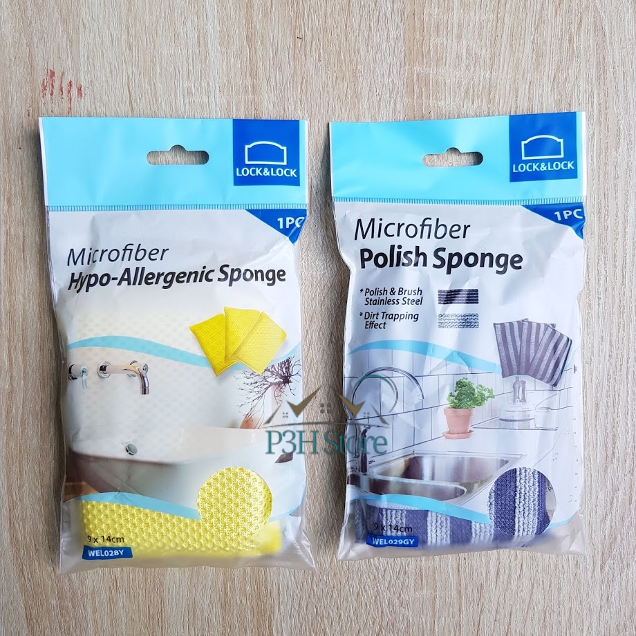 Lock&Lock Microfiber Multi-Purpose Cleaning Dishwashing Pad Wel028 Wel029