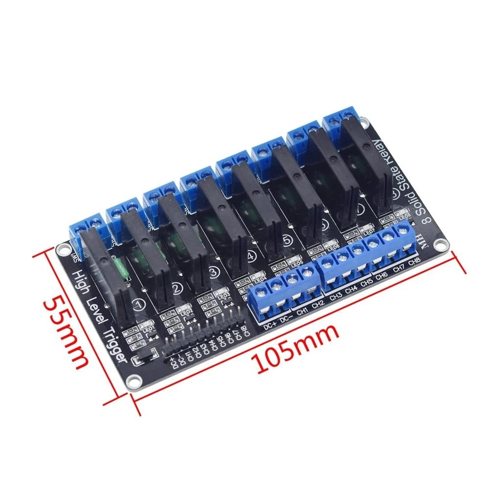 5V Relay 1 2 4 8 Channel For SSR High Low Level Solid State Relay Module 250V 2A For Arduino