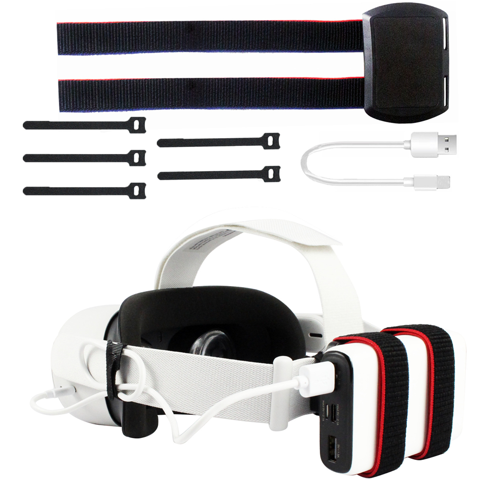 Mobile External Power Fixing Strap for Meta Quest 3 VR Accessories Power Fixing Strap Clip Kit VR Glasses Parts