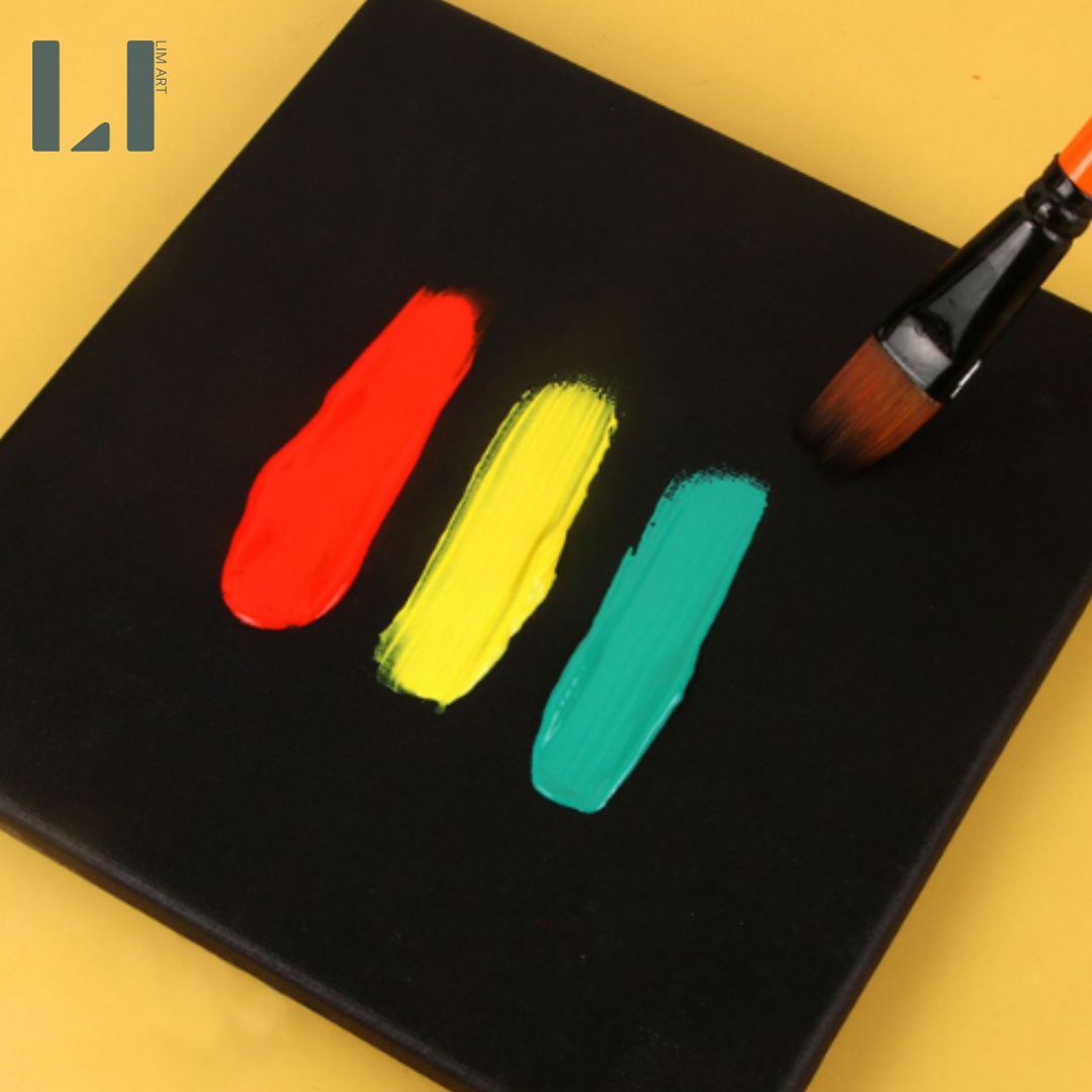 Black Canvas Wooden Frame, Black Canvas Lim Art