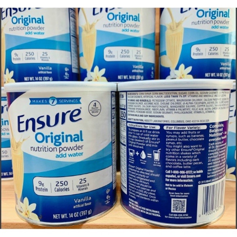 Sữa Ensure Mỹ Original Nutrition Powder 397g