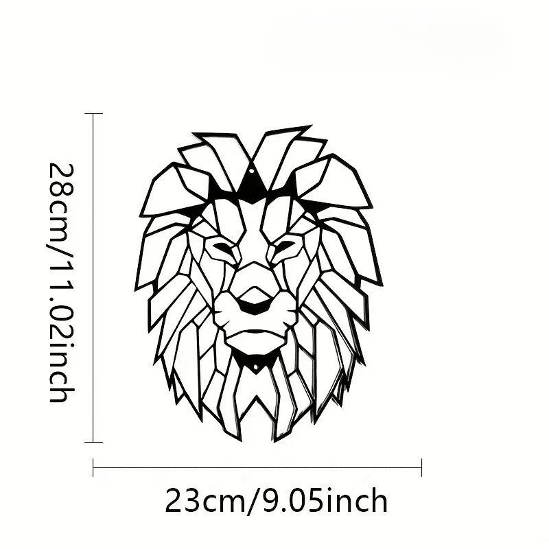 Metal Lion Wall Decoration, Lion Head Metal Wall Art, Lion Sign ...