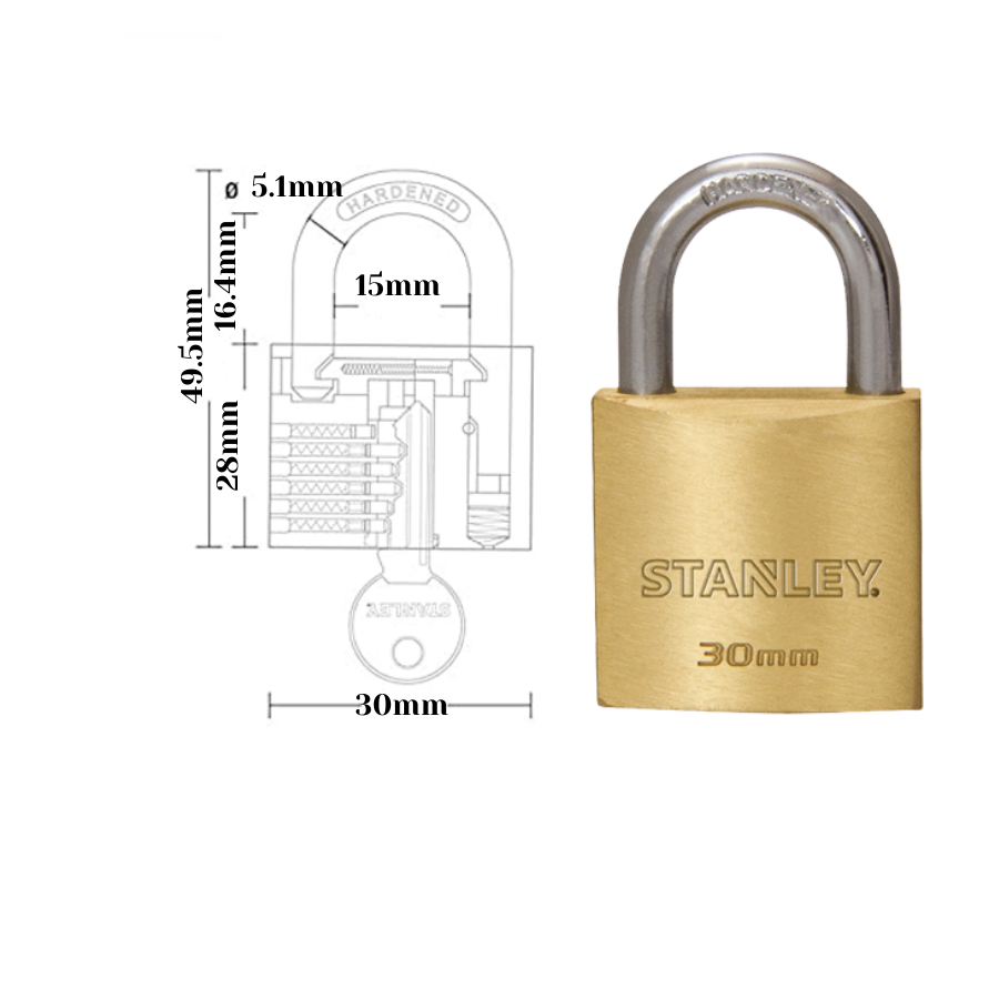 Ổ khóa Stanley S742-030 30mm standard Shackle.