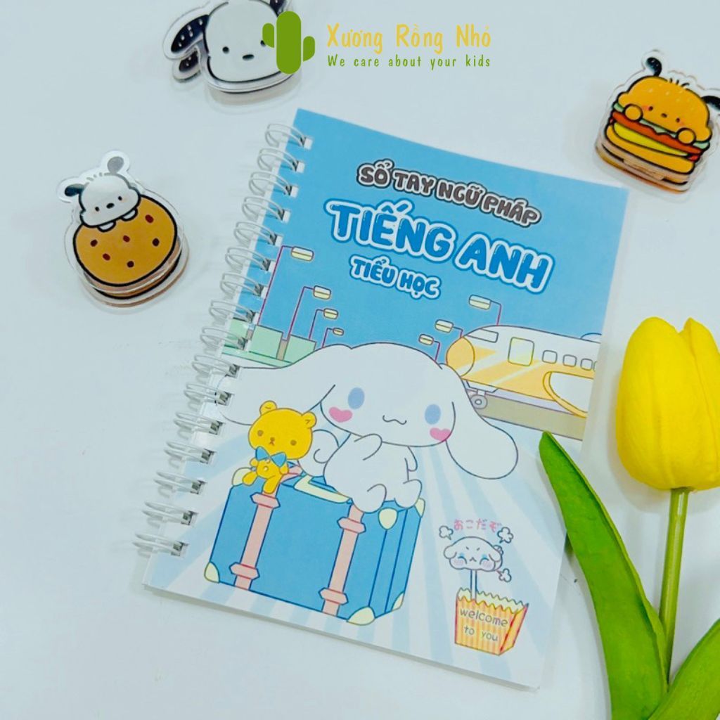 Takenote tiếng anh tiểu học, Sổ tay ngữ pháp Tiếng anh khổ giấy A5, A6 dành cho bé từ lớp 2