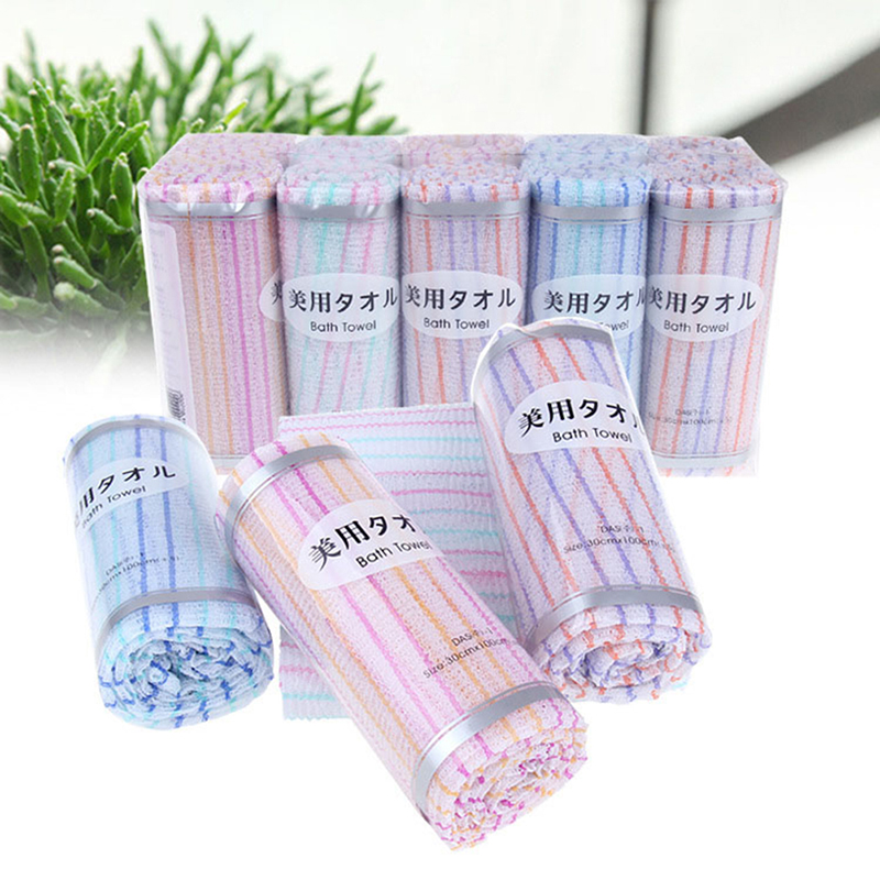 Hàn Quốc khăn tẩy tế bào chết dài Viscose tắm trở lại chà Viscose khăn tắm 30x90cm