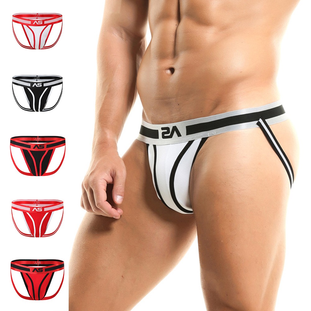 【MOMLOVE】 Breathable Mens Jock Strap Underwear Backless Jockstrap Briefs Male G String