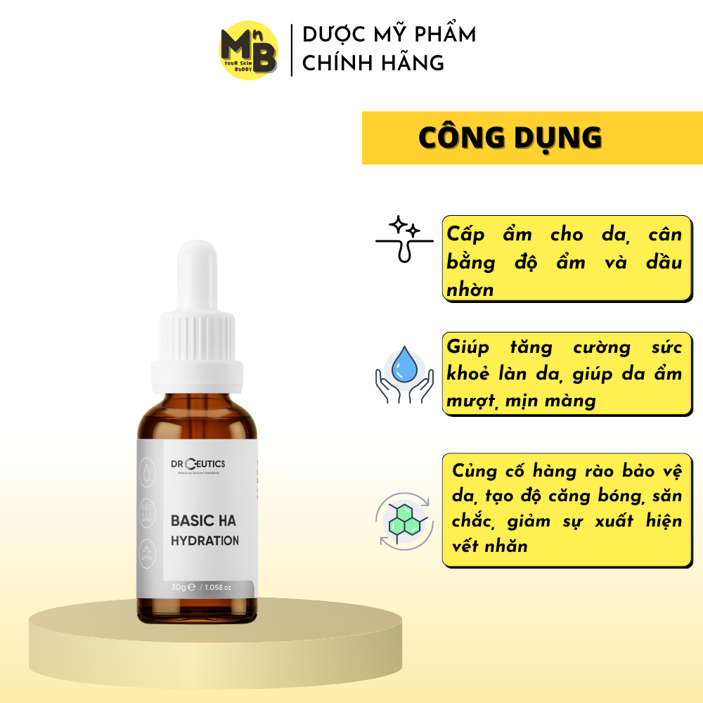 Tinh chất Basic HA Hydration DrCeutics Serum Cho Da Dầu Mụn 100ml