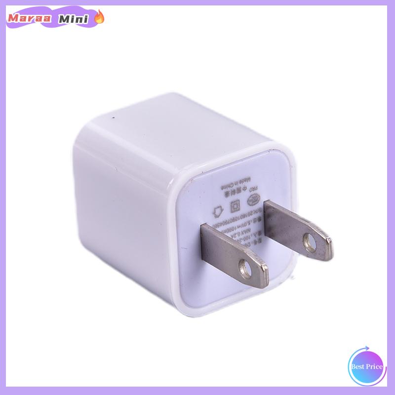 Maraa USB Cube Adapter 5W Wall Charger for iPod, iPad, iPhone 5 5c 5s 6 6s 7 Plus