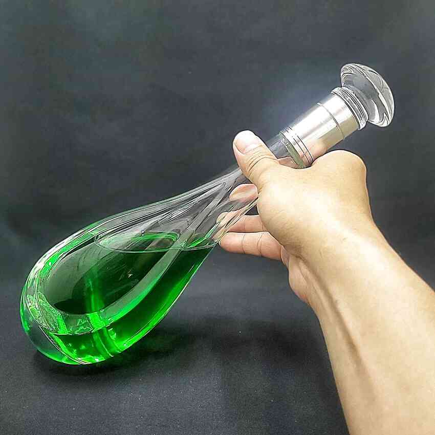 Glass bottle 500ML – WATER DROP shape – solid cap - 1 bottle (C12 pattern)