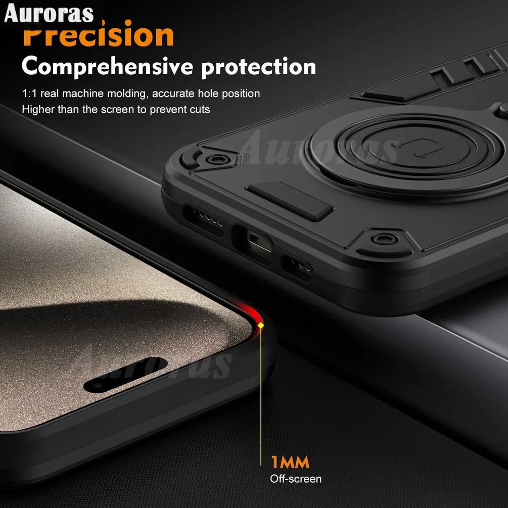 For OPPO A60 Case Shockproof Armor iron Metal Ring Kickstand Bracket Casing for For OPPO Reno 11 10 10Pro Cover Casing HP.