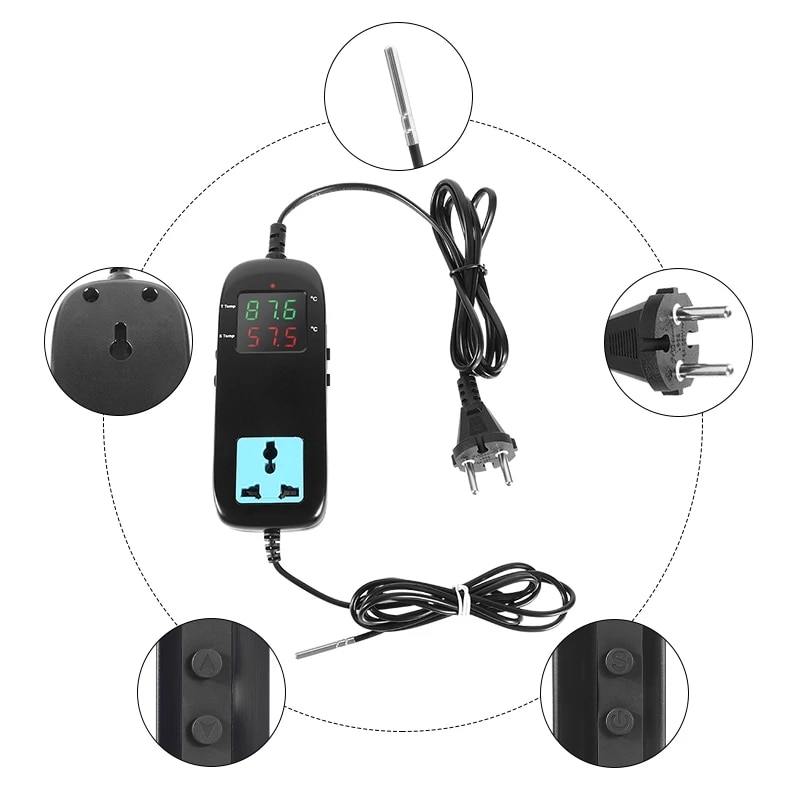 EU Plug Homebrew Fermentation Heating Belt & Temperature Controller For Plastic Spirits Beer Fermenter Bucket,Brewing Belt