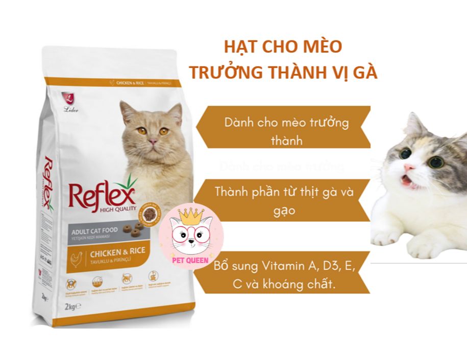 Hạt Reflex Cho Mèo Túi 2kg, Thổ Nhĩ Kỳ