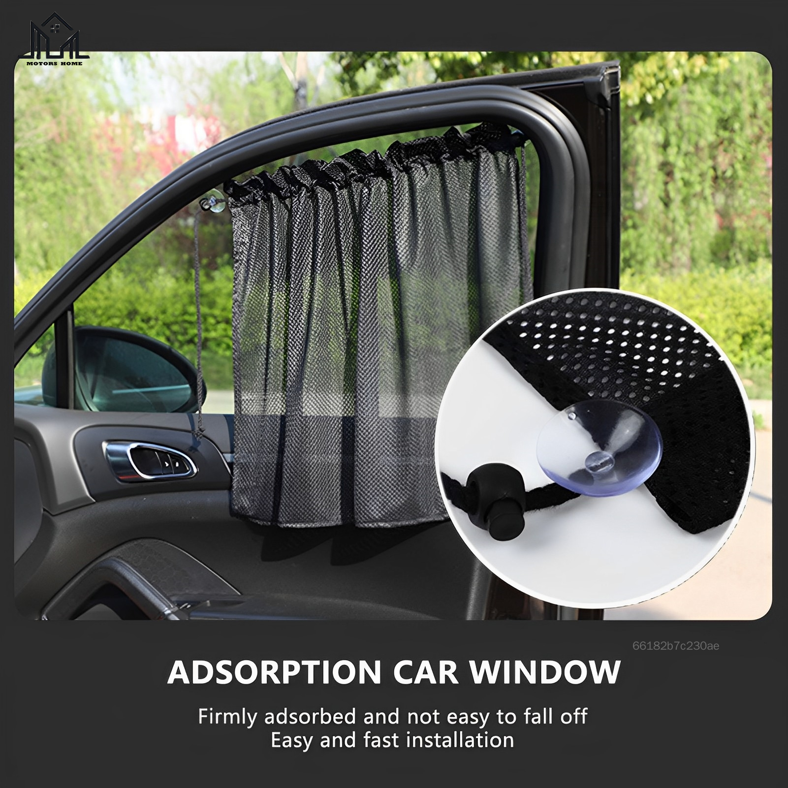 Car Sunshade Window Curtain Suction Cup Install Sun Protection Retractable Sunshield Suitable for Reduce Car Inside Temperature DZTY-MY
