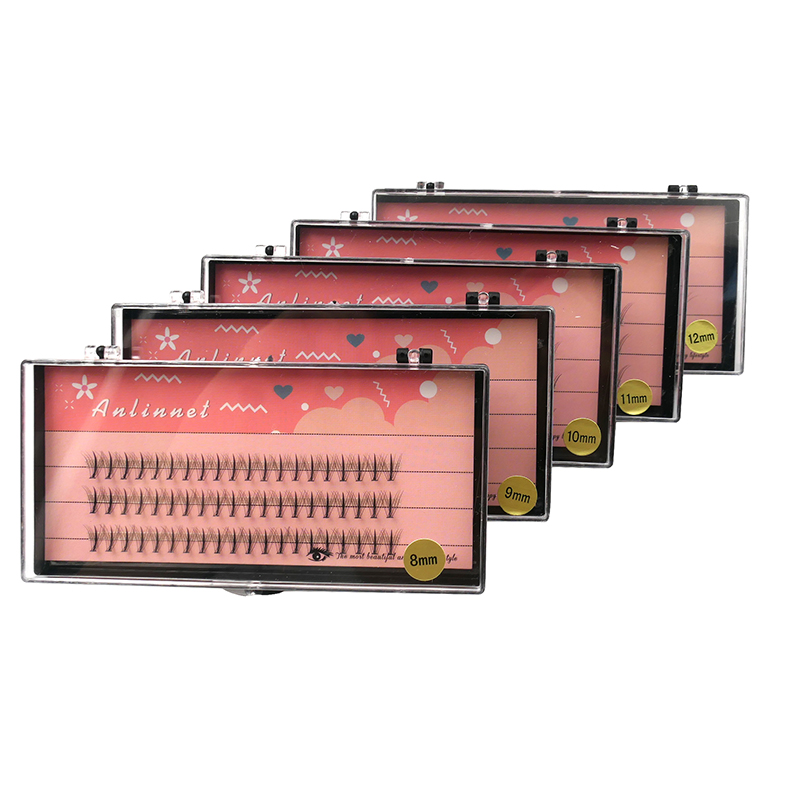 Jiheti High Quality  60 tufts of sandwich eyelashes, grafted eyelashes, artificial effect, eyelash extension, comic eyelashes, false eyelashes tool. 