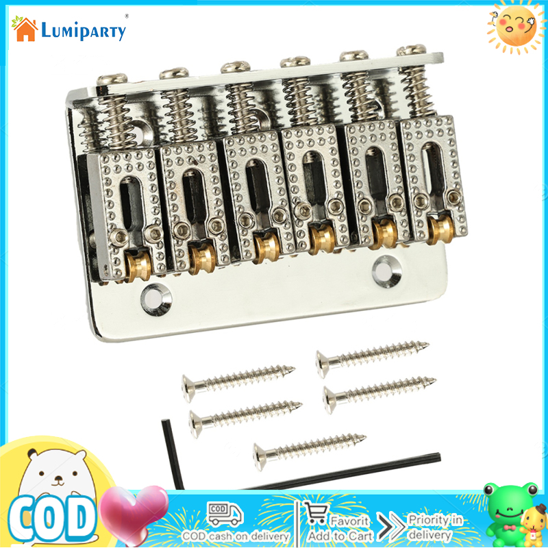 6-string 65mm Electric Guitar Hardtail Fixed Bridge Ball String Code Tail Pipe Top-load Bridge Compatible For Strat Tele