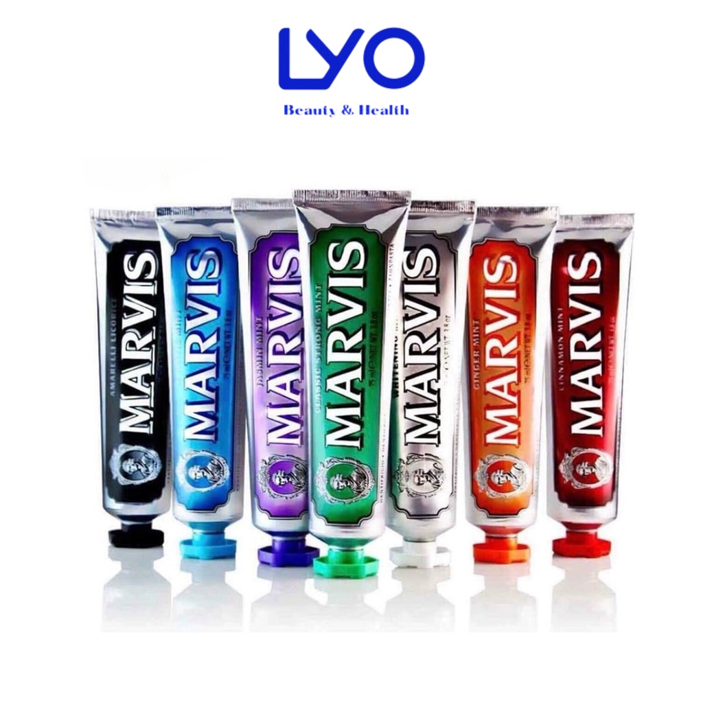 Kem đánh răng Marvis Toothpaste - Thơm miệng, Làm trắng răng 85ml-75ml.