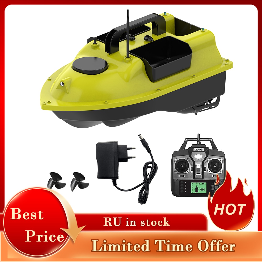 D18B GPS Fishing Bait Boat With 3 Containers 4.4Lb Bea Capacity Automatic  RC Bait Boat 500M Remote Range Wireless Control