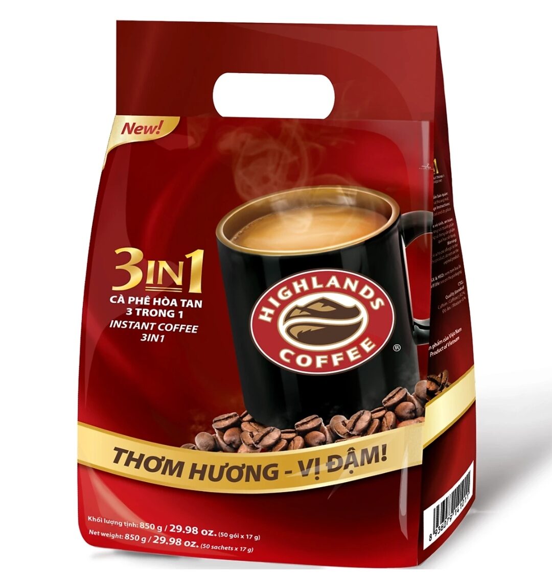 Cà phê hòa tan 3in1 Highlands Coffee 50 gói - 17g