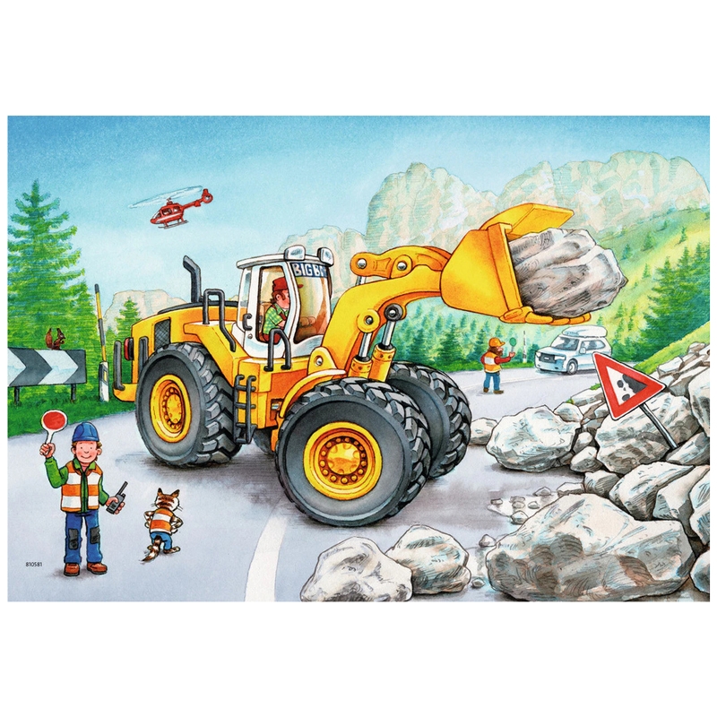 Xếp hình Ravensburger Diggers at Work 2x24p RV078028